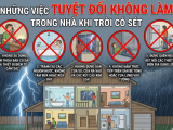 NHỮNG VIỆC TUYỆT ĐỐI KHÔNG LÀM TRONG NHÀ KHI TRỜI CÓ SÉT
