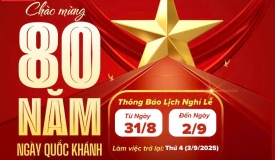 THÔNG BÁO LỊCH NGHỈ LỄ QUỐC KHÁNH 2/9